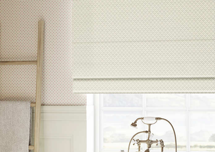 Trellis Prints, Scallop and Bud Green - Roman Blind - Image 5